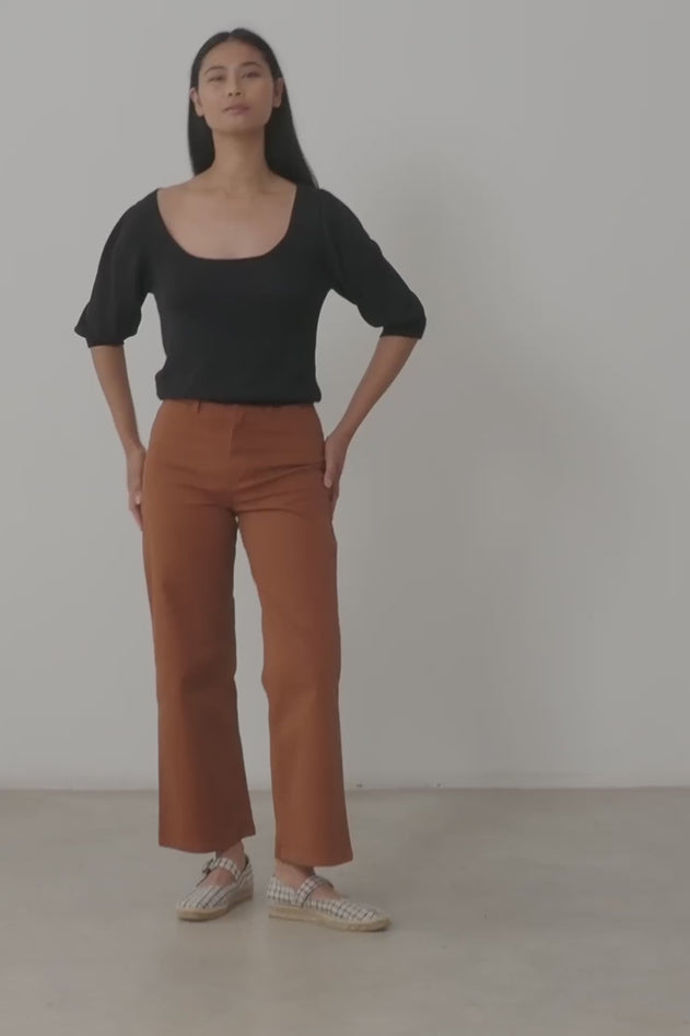 Hani Recycled Cotton Sailor Pants Terracotta