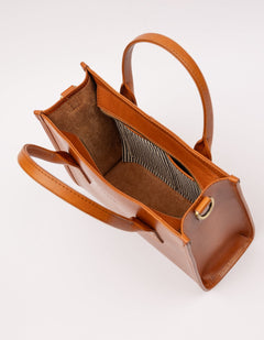 Jackie Midi Bag with Leather Strap Classic Leather Chocolate Brown