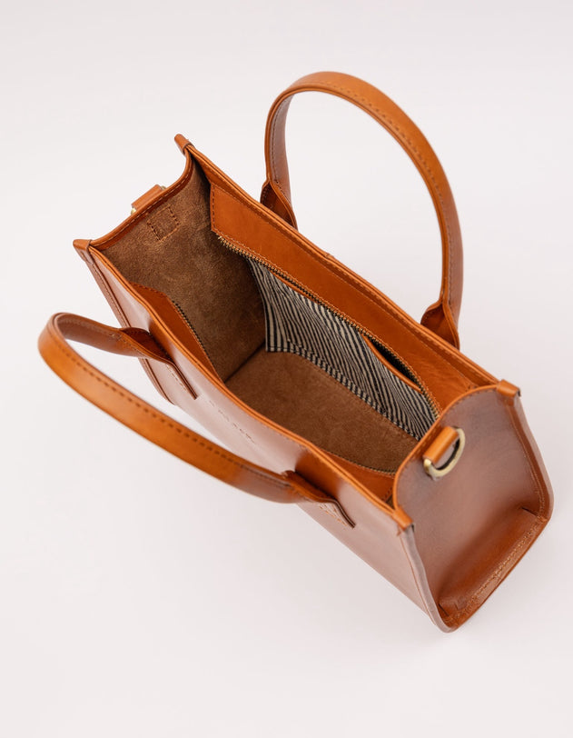 Jackie Midi Bag with Leather Strap Classic Leather Chocolate Brown