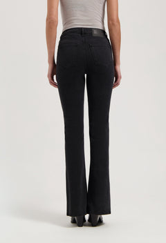 Isy High Flared Jeans Stone Black