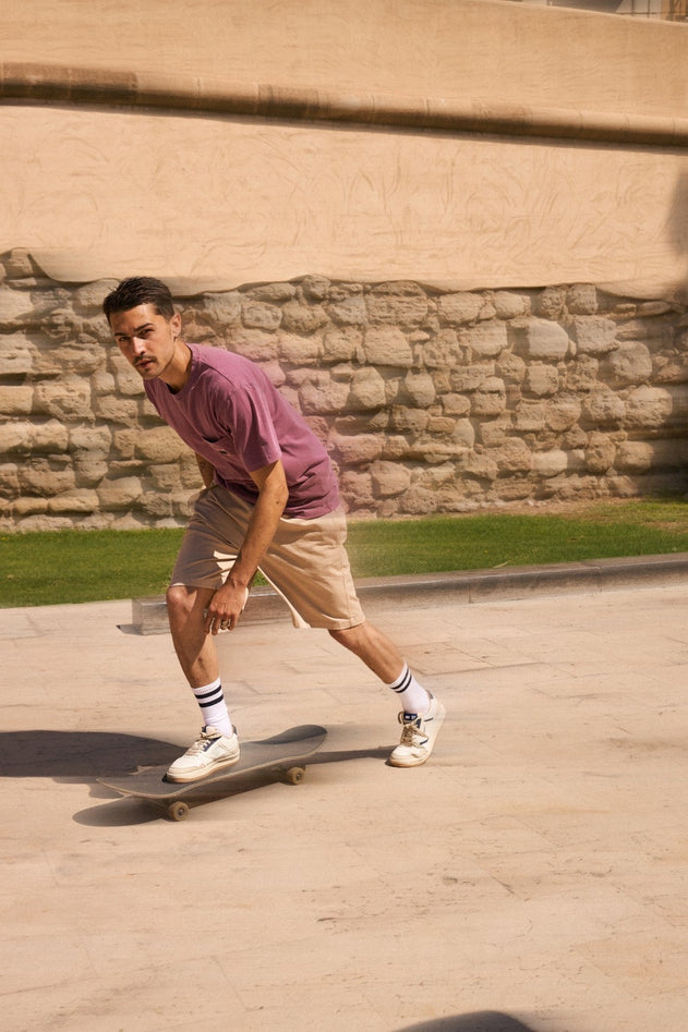 Garza Pigment Dyed T-shirt Garnacha Red
