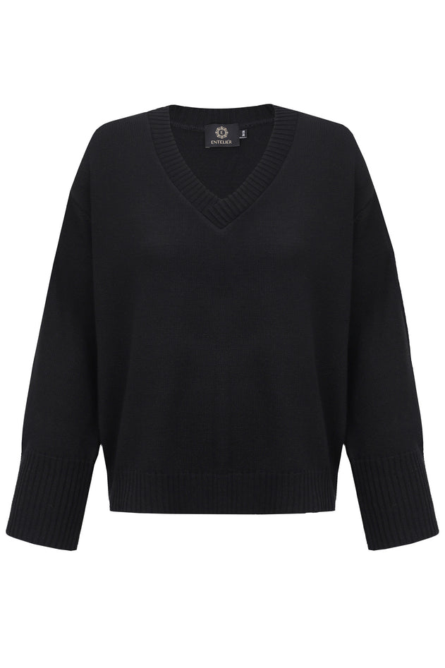 Amelié Knitted Sweater Black