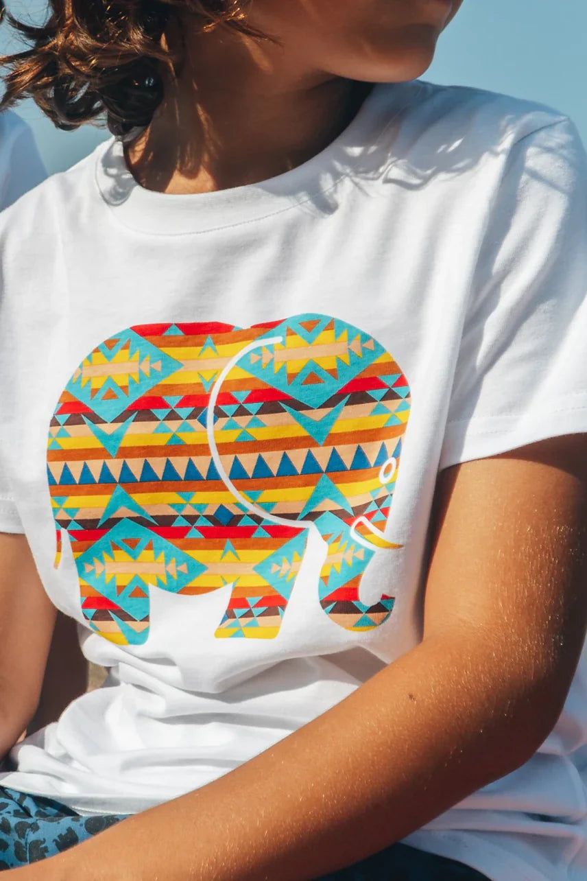 Kinder Navajo T-shirt Wit