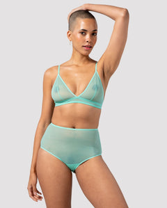 Mesh Highwaist Briefs Turquoise