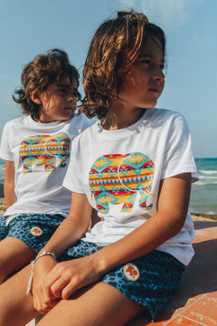 Kinder Navajo T-shirt Wit