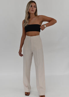 One Shoulder Ribbed Top Black