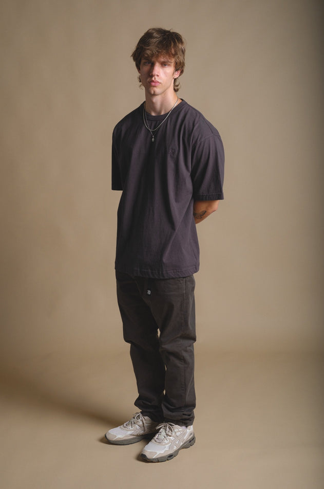 Essential Garment Heavyweight Oversized T-Shirt Pirate Black