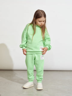 Kids' Superpower Sweatpants Summer Green