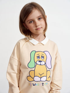 Kids' It Wasn't Me Collar Sweatshirt Beige