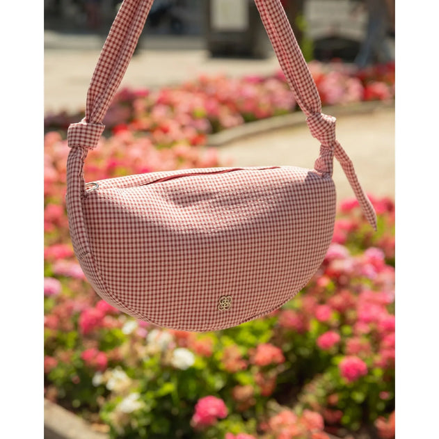 Traveler Bag Burgundy Gingham