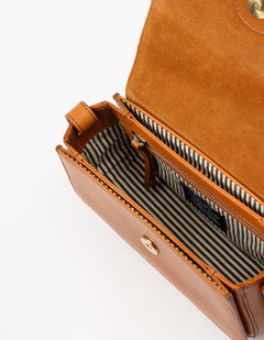 Kendalini Classic Leather Bag Cognac