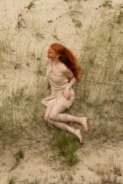 Mare Linen Wrap Skirt Sand