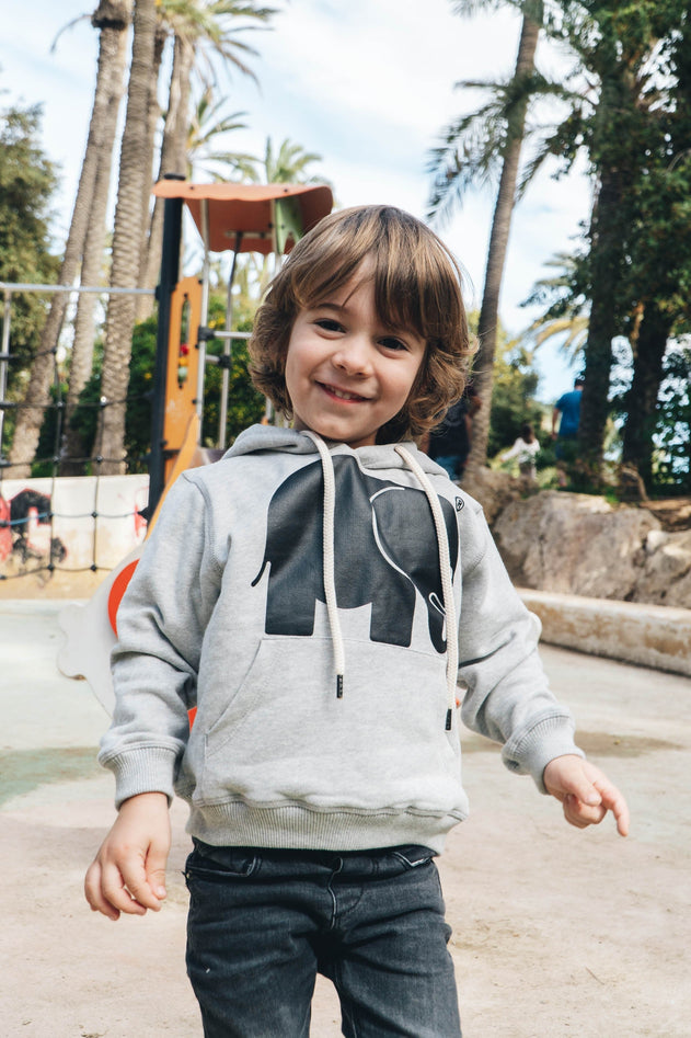 Kids Organic Classic Hoodie Heather Grey