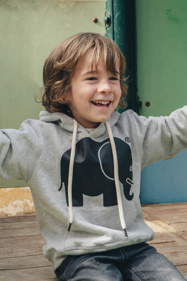 Kids Organic Classic Hoodie Heather Grey