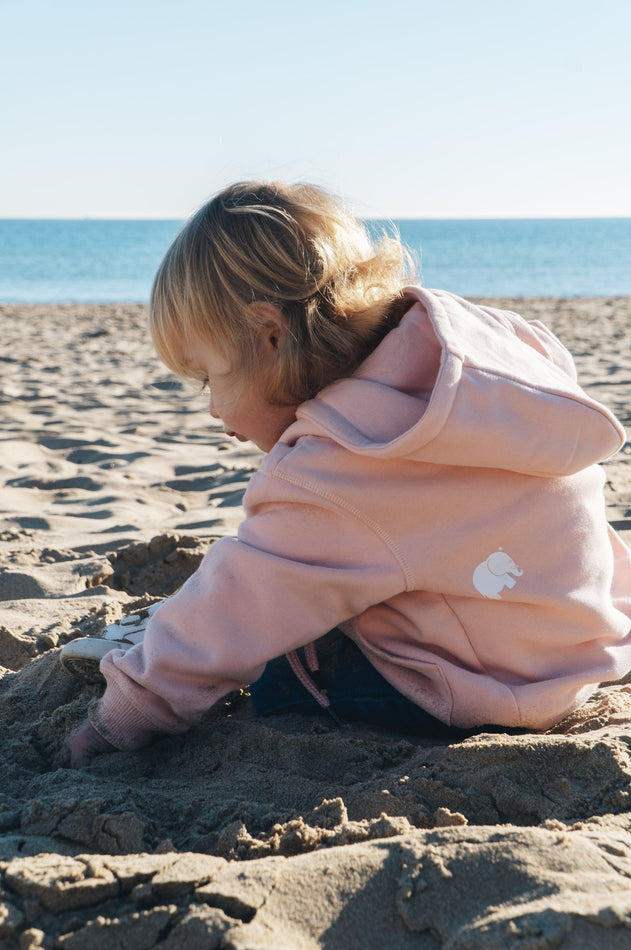Kids Organic Classic Hoodie Pale Pink