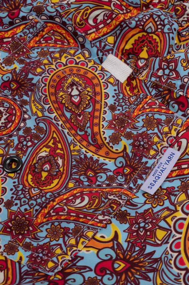 Caribbean Paisley Zwemshort Groen