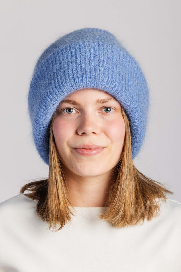 Pippa Mohair Beanie Celestial Blue