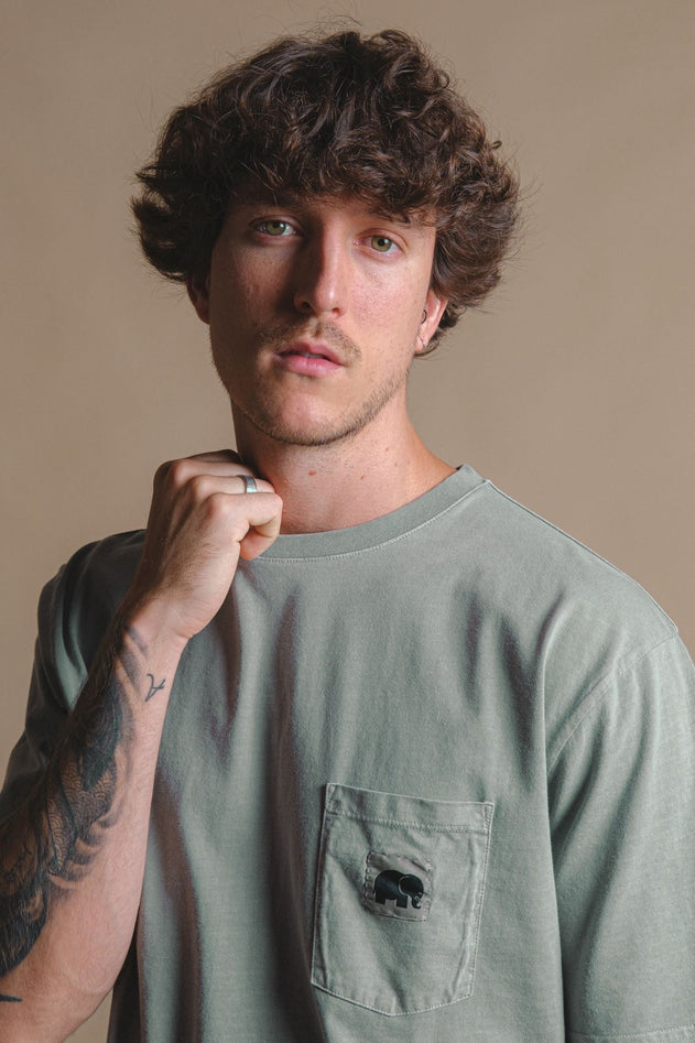 Garza T-shirt Silver Groen