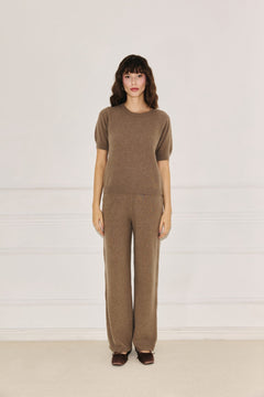 Amelié Cashmere Trousers Taupe