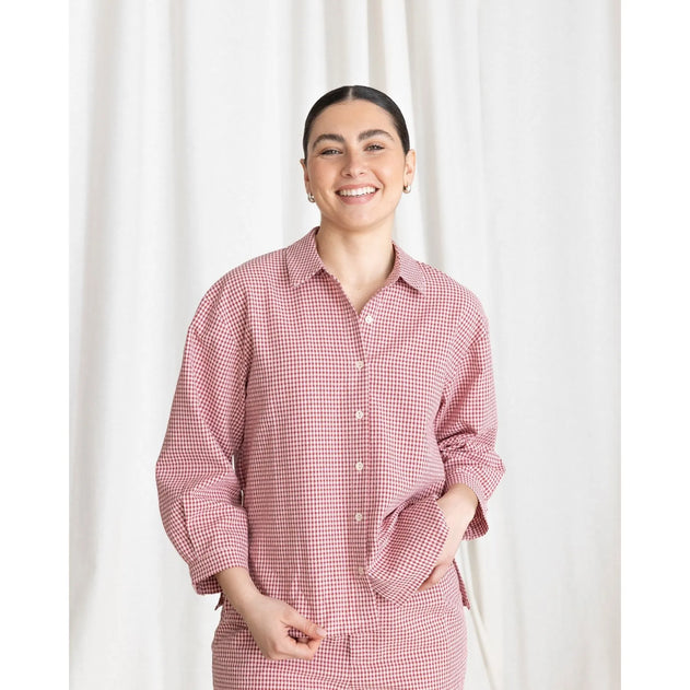 Vichy Shirt Burgundy