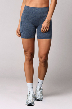 Ether Biker Shorts Navy Heather