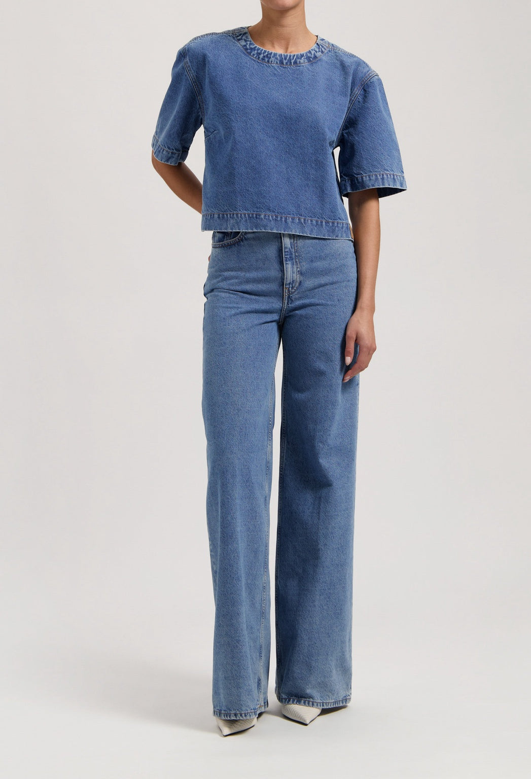Sara High Loose Jeans Stone Vintage