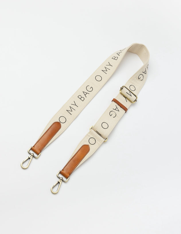 Canvas Logo Tasriem Wit & Cognac