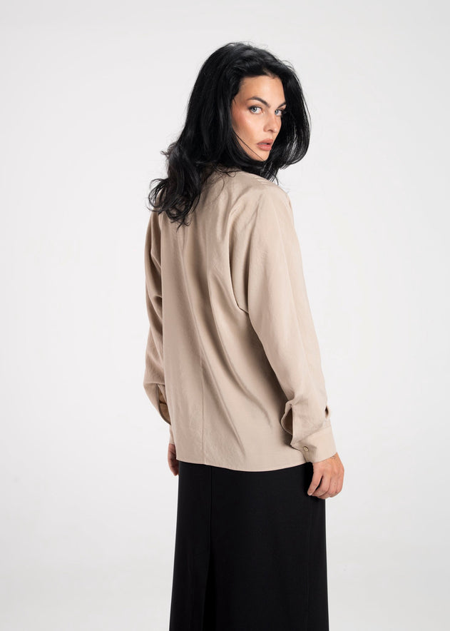 Lea Flowy Blouse With Collar