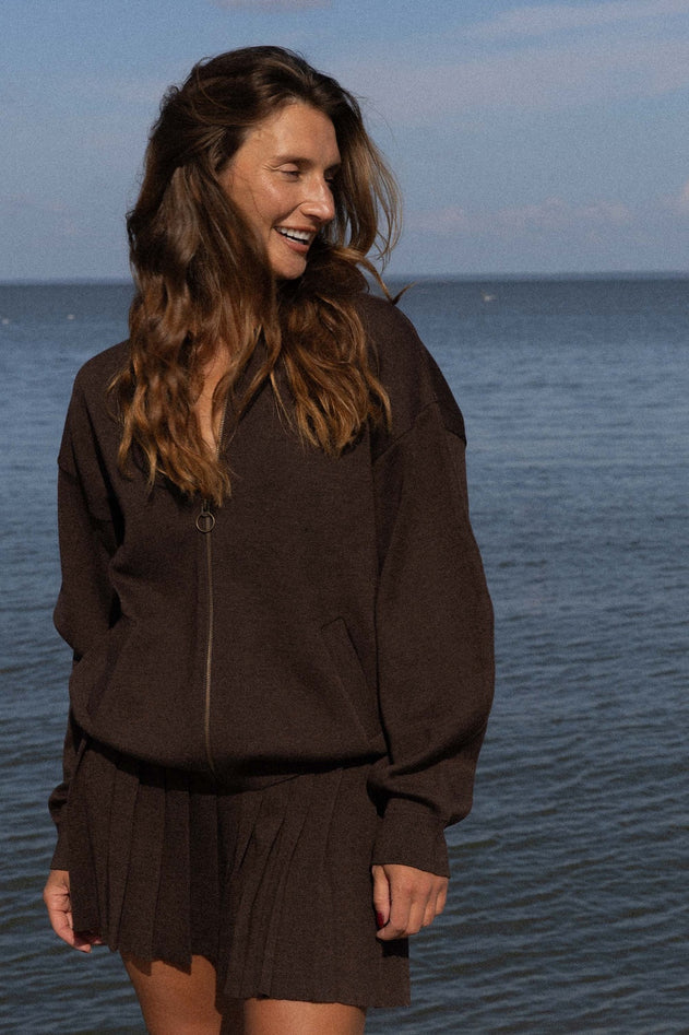 Onda Merino Bomber Jacket Chocolate