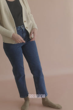 Gueda Momfit Denim Trousers Vintage Blue