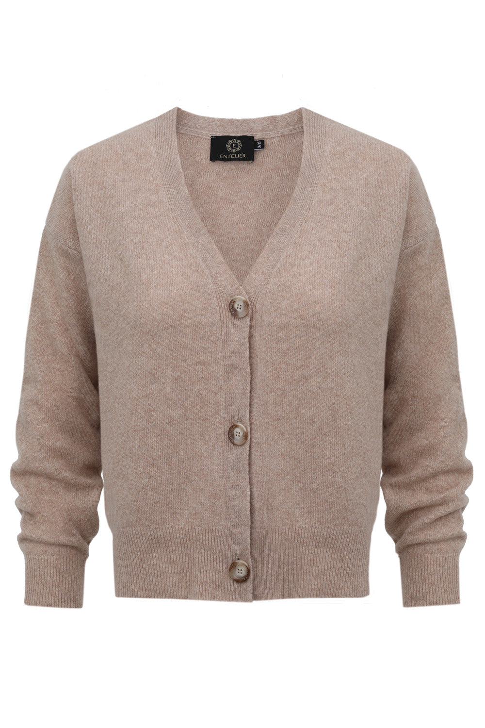 Cashmere Blend Cardigan Beige