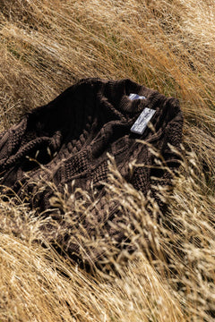 Nonna Cable-Knit Merino Sweater Chocolate