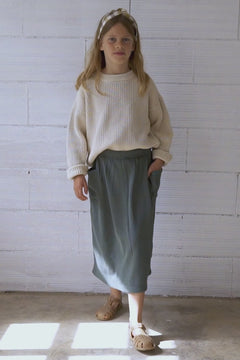 Kids' Hadiya Waffle Midi Skirt Blue