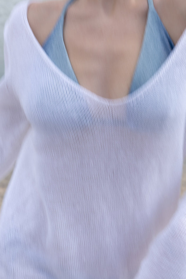 Mare Linen Long Dress White