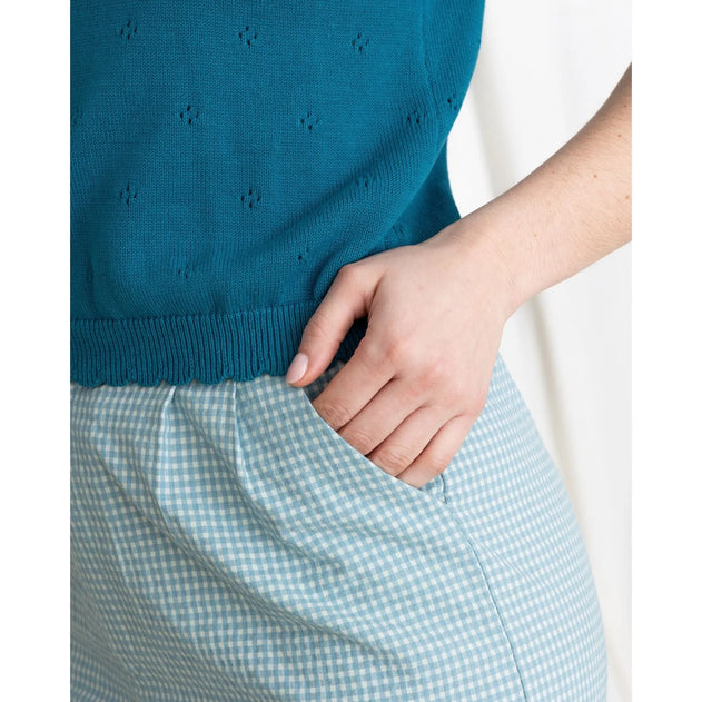 Vichy Trousers Aguamarine