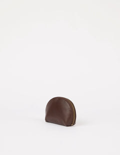 Make up Case Small Soft Grain Chocolate Brown