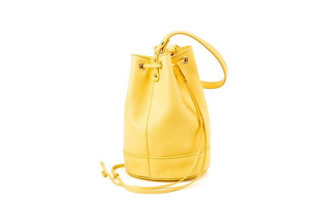 Chelsea Leren Bucket Tas Geel
