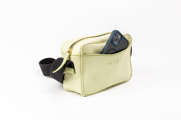 Sausalito Leren Crossbodytas Pistachio