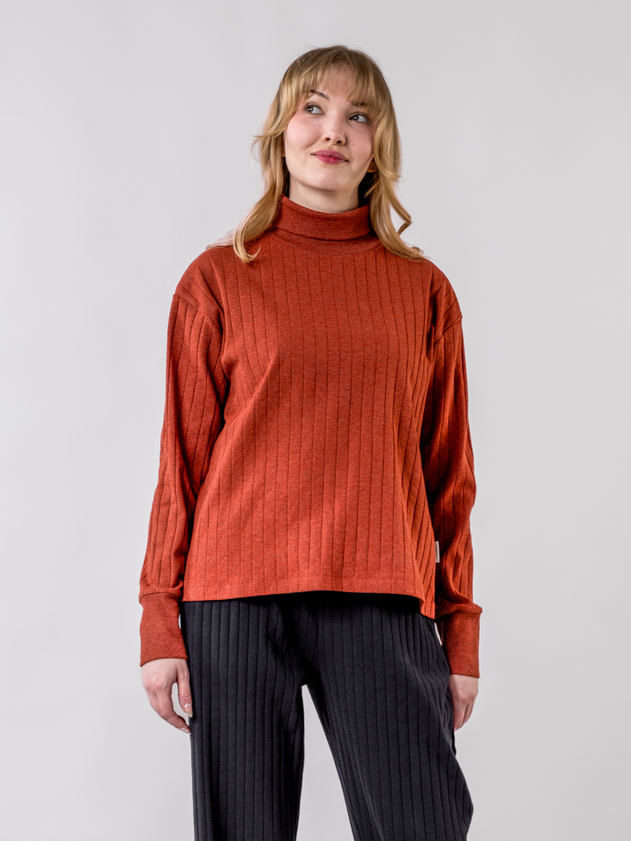 Aalis Ribb Shirt Mecca Orange