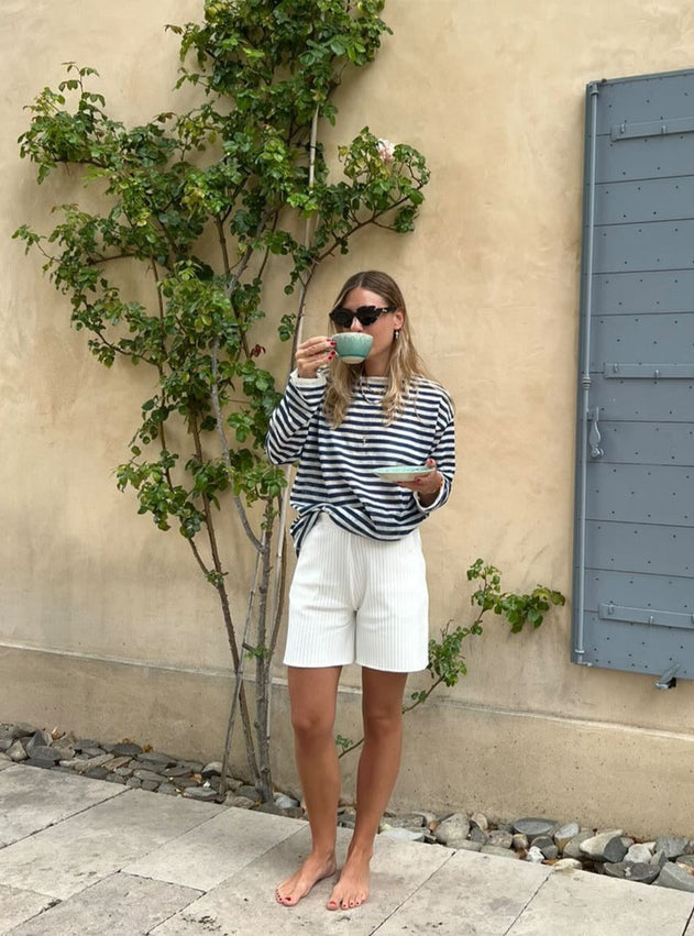 Terra Ribbed Shorts Navy