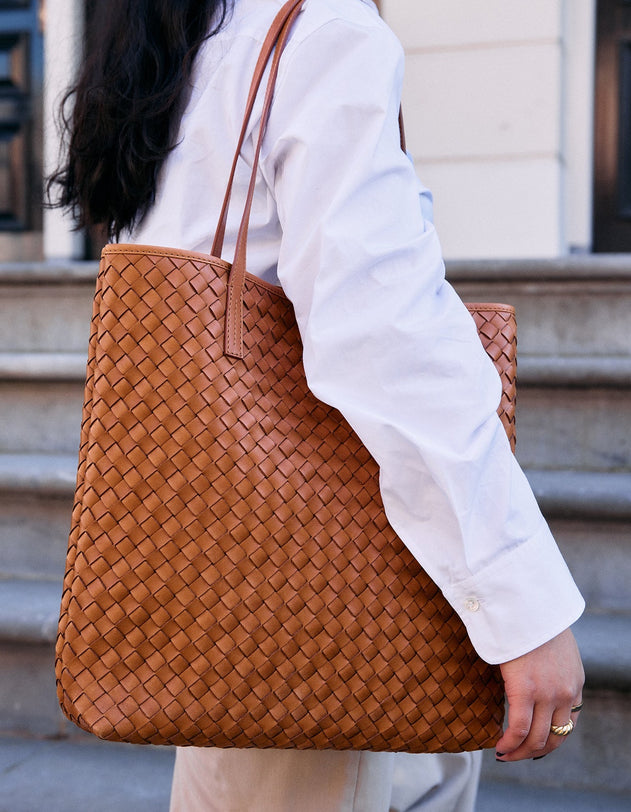 Georgia Woven Classic Leather Cognac