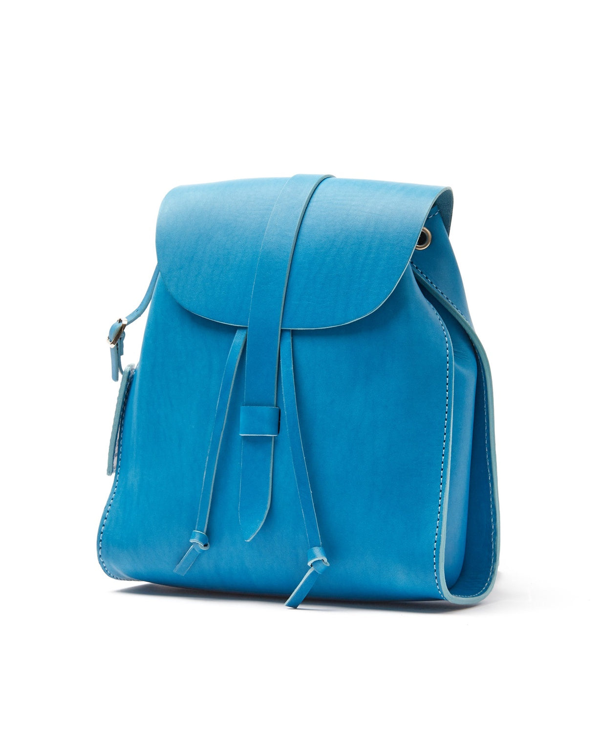 Leather Backpack Mod 130 Cuoio Light Blue