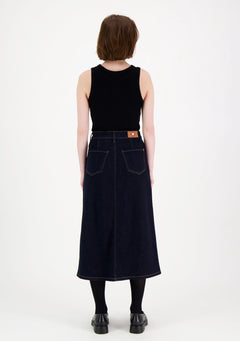 Elle Denim Skirt Dark Blue