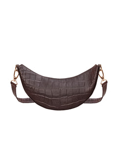 Mini Hobo Bag Croco Brown