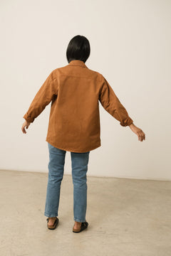 Helmut Unisex Organic Cotton Worker Overshirt Terracotta