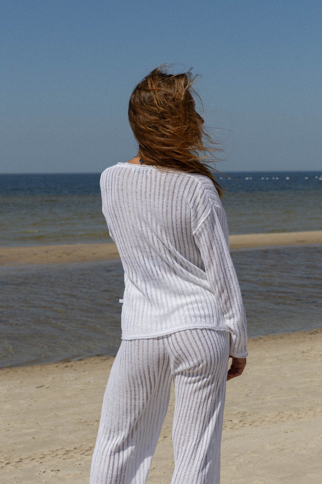 Sole Linen Cardigan White