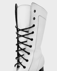 High Cactus Leather Boots White