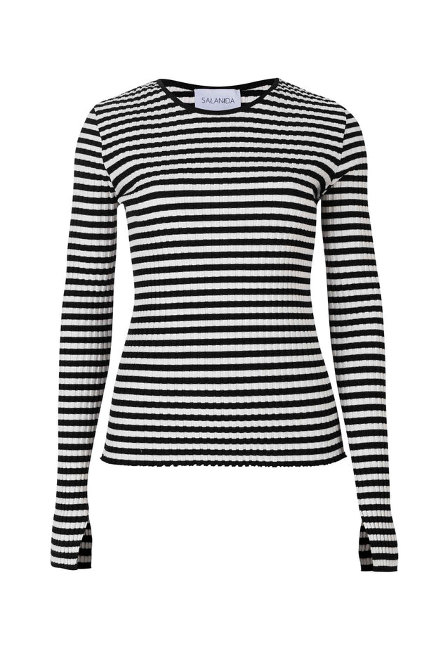 Brera Rib Longsleeve Top Zwart