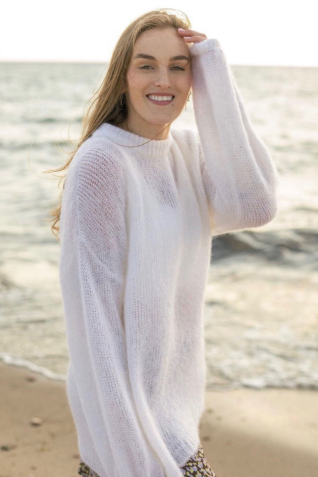 Melody Mohair Jumper White