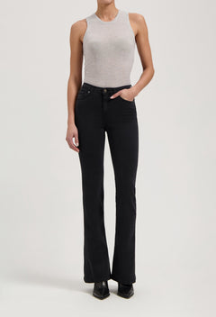 Isy High Flared Jeans Stone Black